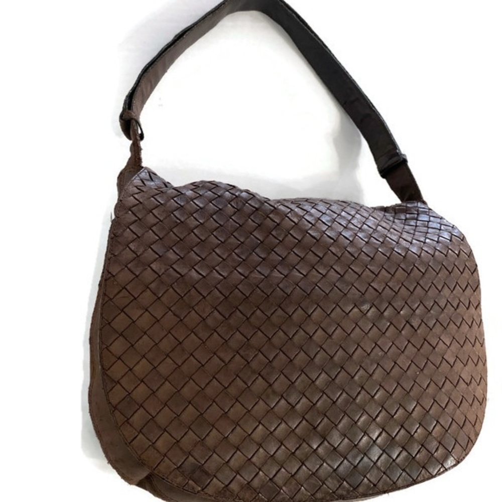 Bottega Veneta vintage Brown shoulder/Crossbody Bag with Woven Design